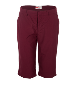 Prada Bermuda Shorts, Wool, Burgundy, UK 8, 3*
