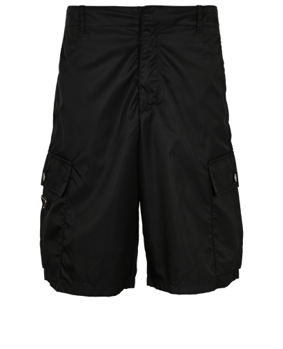 Prada Re-Nylon Shorts, &pound;350, Clothing, Black, Polyester (Polymer), Front view