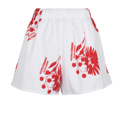 Prada Sunflower Print Shorts, Cotton, White/Red, UK10, 3*