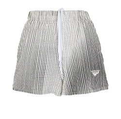 Prada Striped Shorts, Cotton, White/Black, UK4, 2*