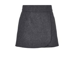 REDValentino Skirt Effect Shorts, Wool, Grey, UK8, 4*