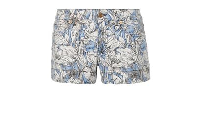 Gucci Floral Shorts, &pound;90, Clothing, Blue/White, Cotton, Front view