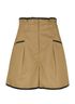 Self-Portrait Paper Bag Shorts, &pound;55, Clothing, Brown, Cotton, Front view