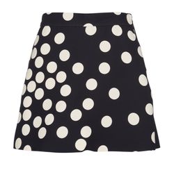 Valentino Polka Dot Shorts, Wool/Silk, Black/White, UK6, 3*