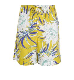 Valentino Floral Bermuda Shorts, Mens, Cotton, Yellow, Sz S, 3*
