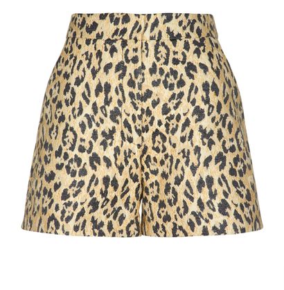 Valentino Leopard Printed Shorts, front view