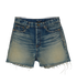 Saint Laurent Distressed Denim Shorts, front view