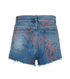 Saint Laurent Denim Floral Shorts, back view