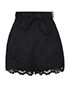 Zimmermann Cut Out Lace Shorts, &pound;80, Clothing, Black, Cotton, Front view