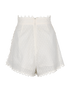 Zimmermann High Waist Broderie Shorts, back view