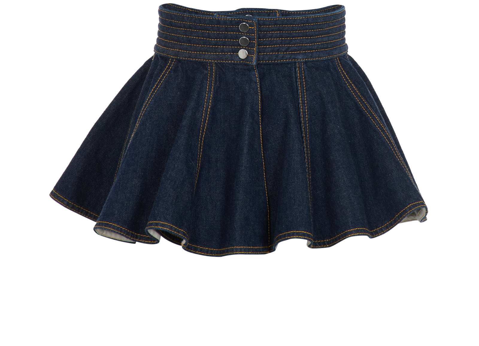 Alaia Peplum Denim Skirt, &pound;220, Clothing, Blue, Denim, Back view