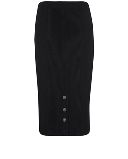 Chanel Buttoned Ribbed Skirt, front view