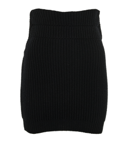 Dolce & Gabbana Tie-Waist Knitted Skirt, Wool, Black, UK12, 2*
