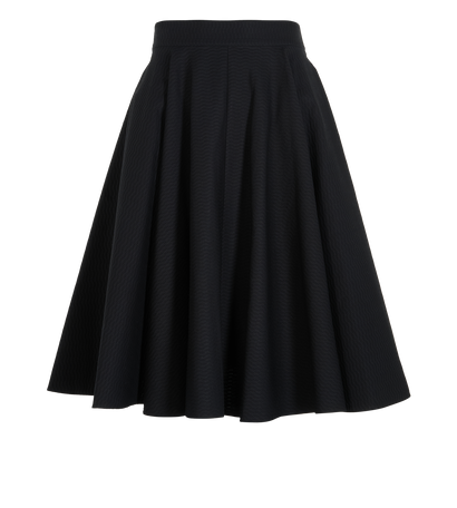 Alaia Pleated Skirt, &pound;195, Clothing, Black, Cotton, Front view