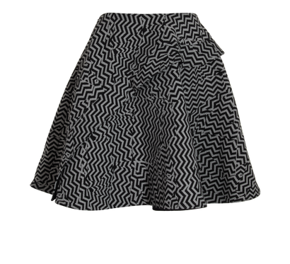 Kenzo Zigzag Ruffled Skirt, &pound;90, Clothing, Grey, Polyester/Wool, Front view