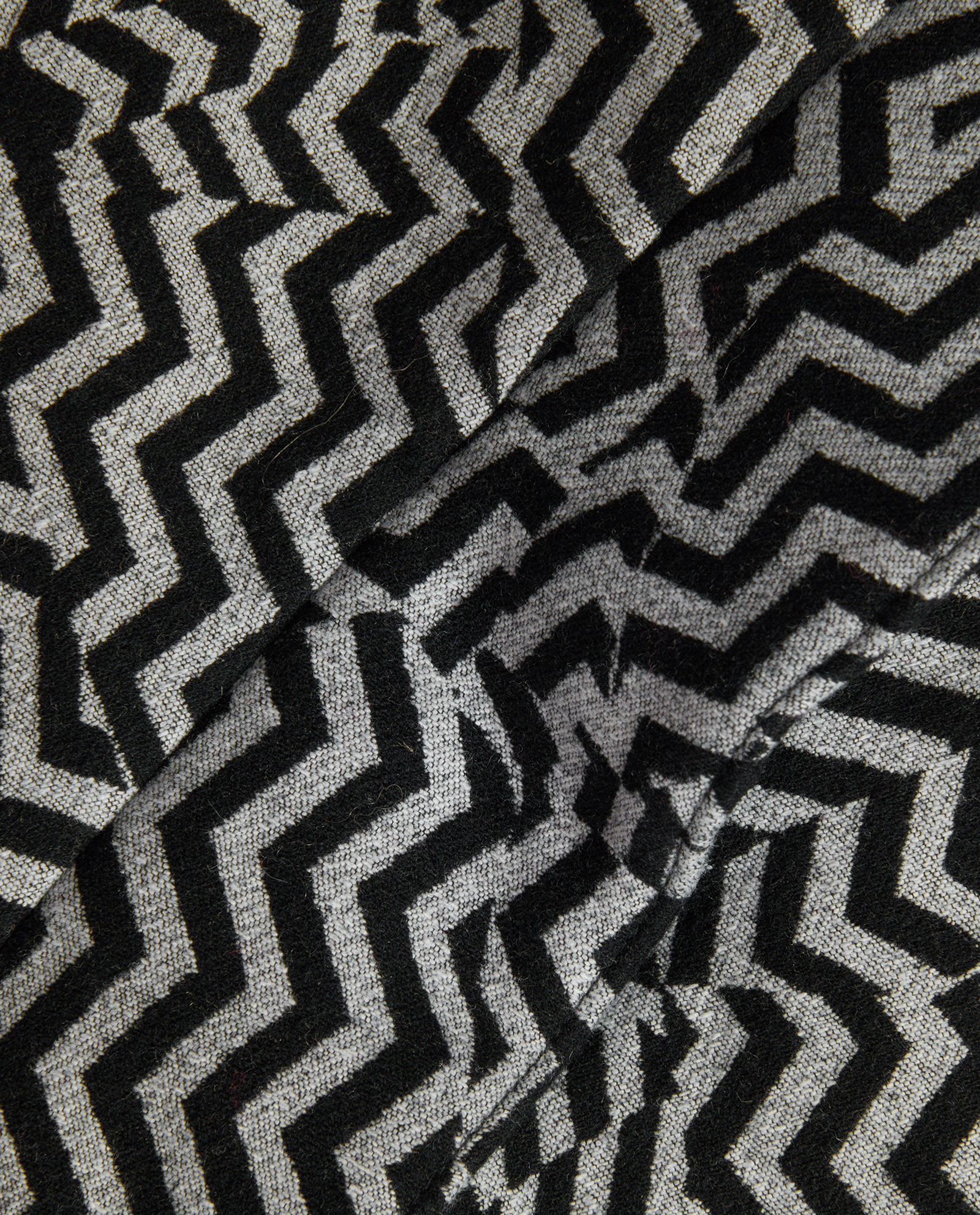 Kenzo Zigzag Ruffled Skirt, &pound;90, Clothing, Grey, Polyester/Wool, Other view