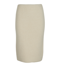 Bottega Veneta 2020 Ribbed Skirt, Wool, White, UK 8, 2*