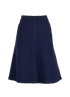Prada Raw Hem Skirt, &pound;295, Clothing, Navy, Wool, Front view