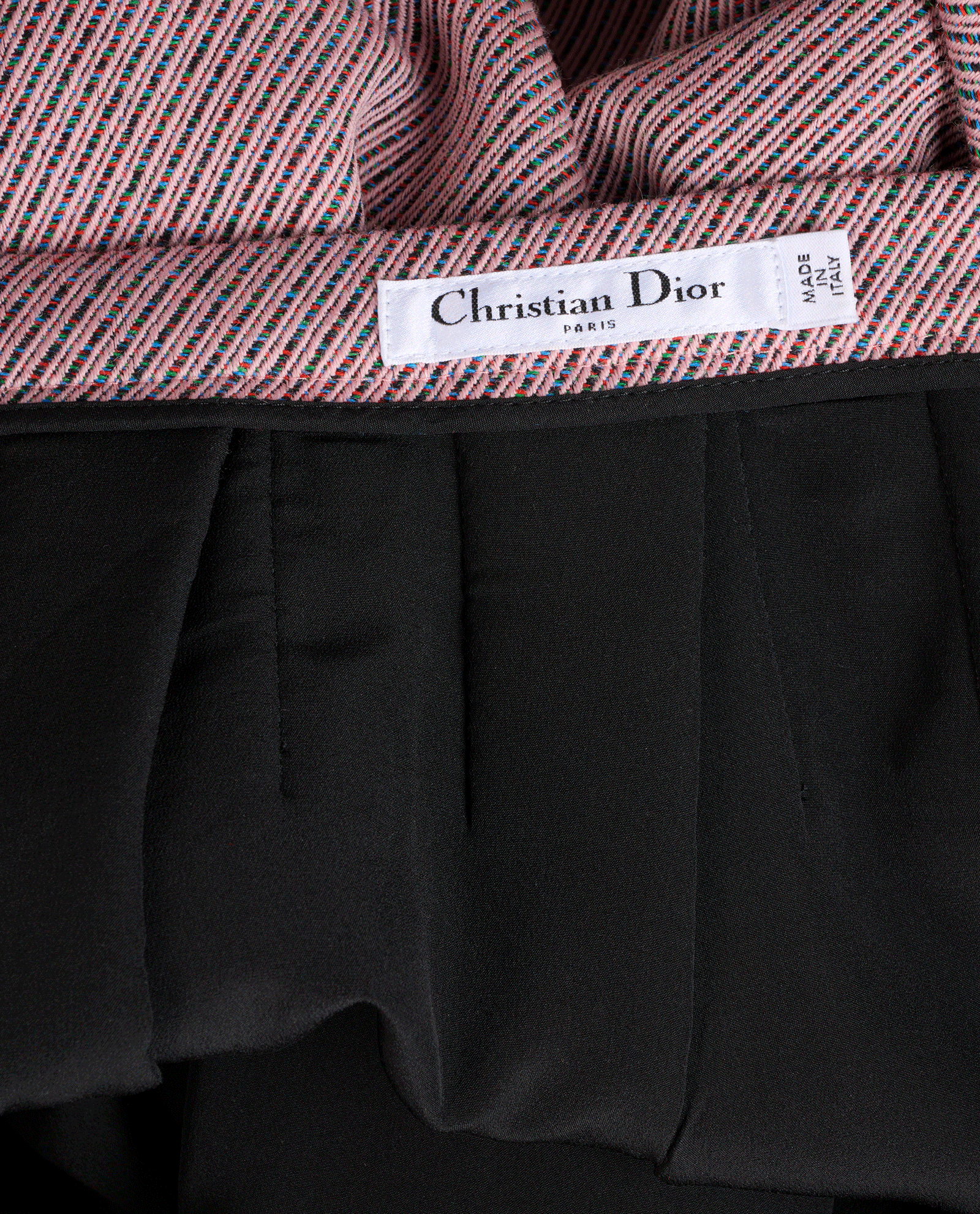 Christian Dior Puff Striped Skirt, &pound;550, Clothing, Pink, Wool, Other view