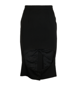 Burberry Hole Pencil Skirt, Wool, Black, UK4, 2*