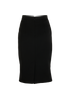 Burberry Hole Pencil Skirt, &pound;220, Clothing, Black, Wool, Back view