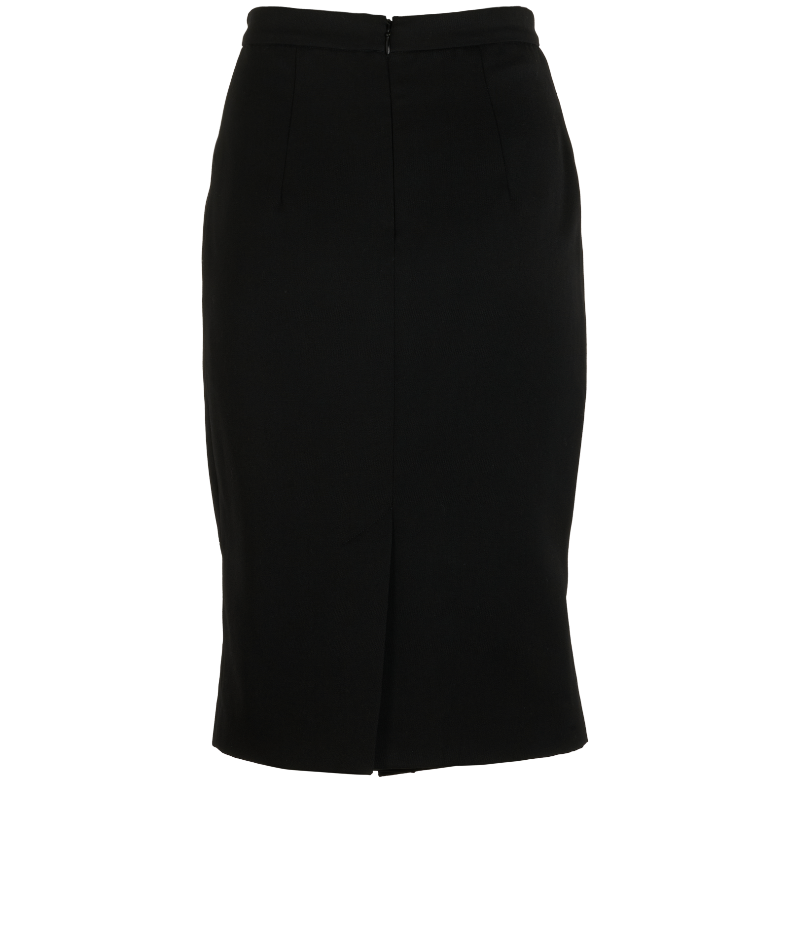 Burberry Hole Pencil Skirt, &pound;220, Clothing, Black, Wool, Back view