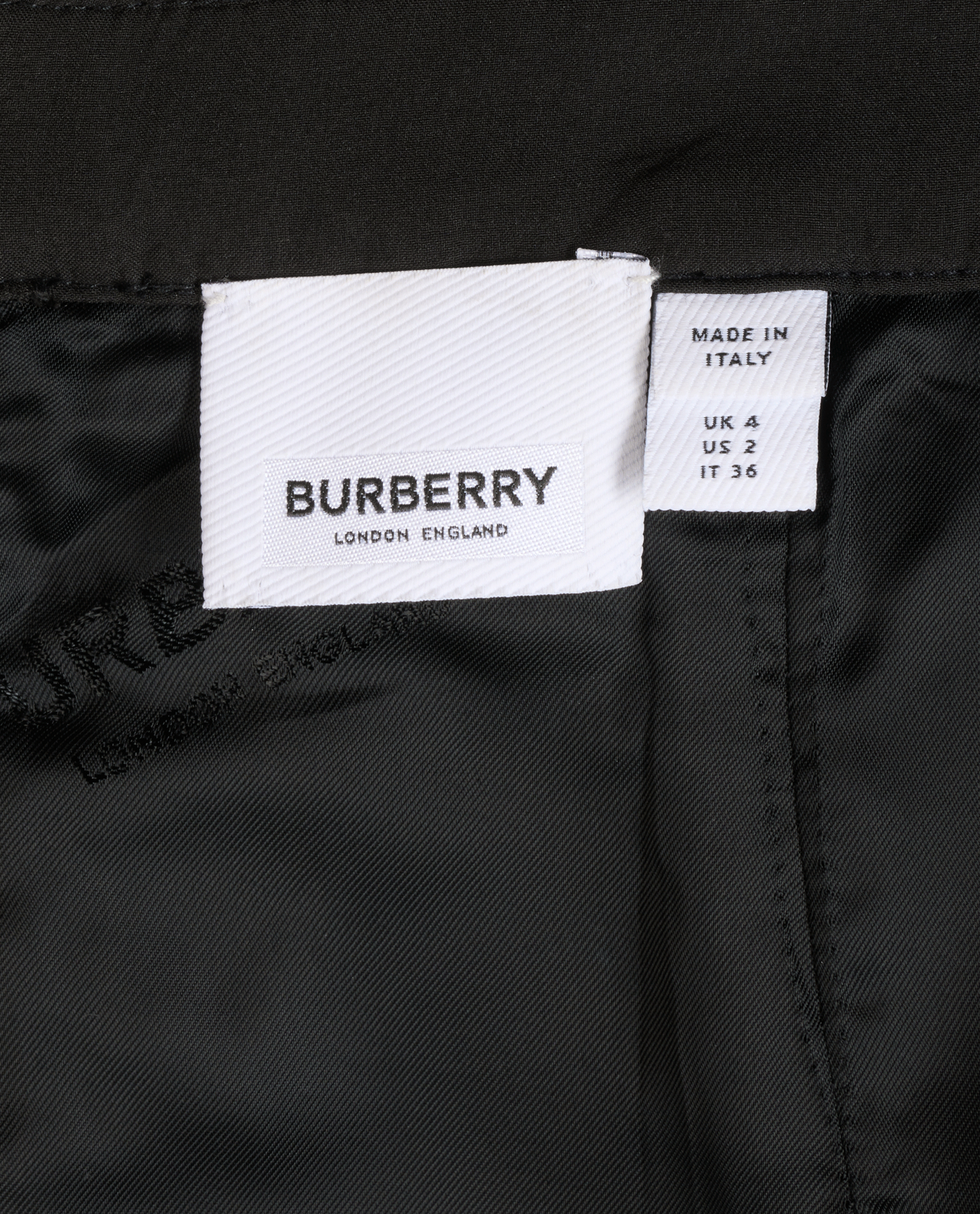 Burberry Hole Pencil Skirt, &pound;220, Clothing, Black, Wool, Other view