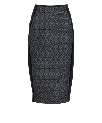 Stella McCartney Geometric Pencil Skirt, &pound;110, Clothing, Black, Cotton, Front view
