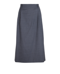 Miu Miu Check Midi Skirt, Wool, Grey, UK10, 3*