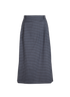 Miu Miu Check Midi Skirt, &pound;450, Clothing, Grey, Wool, Front view