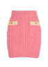 Chanel 22K Knitted Mini Skirt, &pound;650, Clothing, Pink, Cashmere, Front view