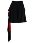 Alexander McQueen Fringed Skirt, &pound;130, Clothing, Black, Viscose, Back view
