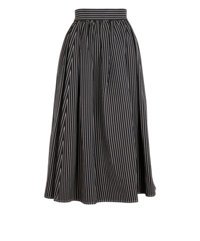 Christian Dior Pinstripe Skirt, &pound;450, Clothing, Black/White, Linen, Front view