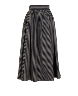 Christian Dior Pinstripe Skirt, Linen,Black/White, UK6, 2*