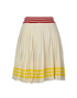 Gucci x Adidas Striped Pleated Skirt, &pound;220, Clothing, Cream, Silk, Front view