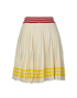 Gucci x Adidas Striped Pleated Skirt, &pound;220, Clothing, Cream, Cotton, Front view