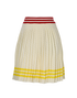 Gucci x Adidas Striped Pleated Skirt, &pound;220, Clothing, Cream, Cotton, Back view
