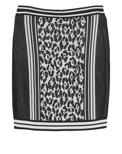Balmain Animal Print Skirt, &pound;150, Clothing, Black/White, Viscose, Front view