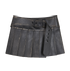 Off-White Belted Pleated Skirt, &pound;195, Clothing, Black, Leather, Front view