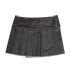 Off-White Belted Pleated Skirt, &pound;195, Clothing, Black, Leather, Back view