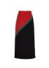 Gucci Color Block Skirt, &pound;310, Clothing, Black/Green, Wool, Back view