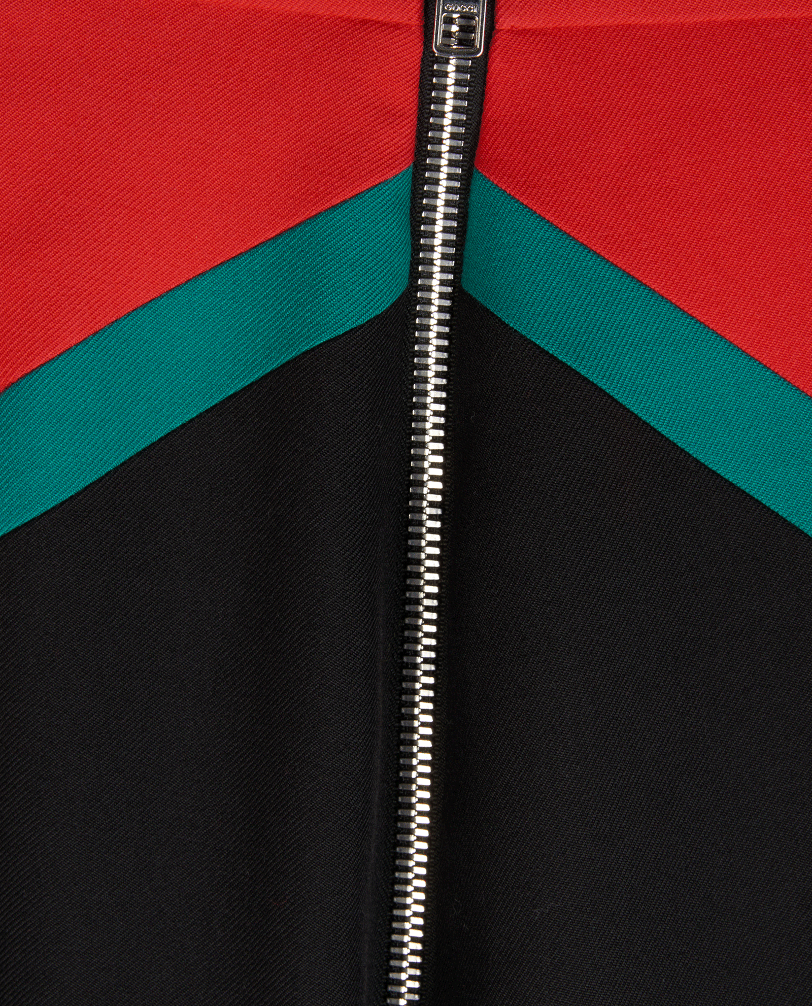 Gucci Color Block Skirt, &pound;310, Clothing, Black/Green, Wool, Other view