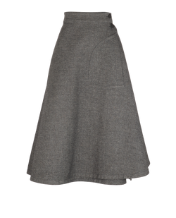 Christian Dior A-Line Skirt, Cotton/Poly, Grey, UK 10, 2*