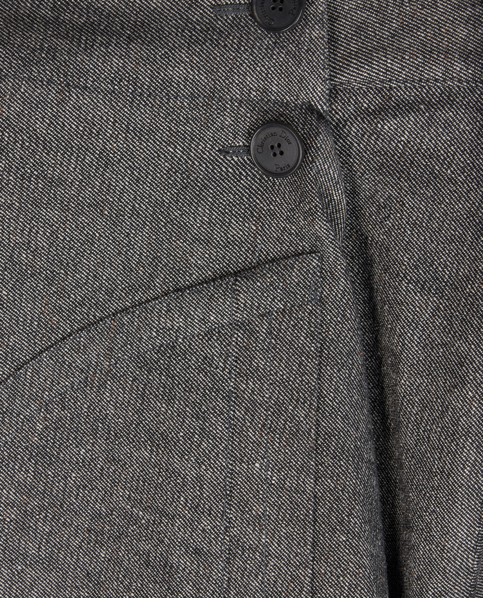 Christian Dior A-Line Skirt, &pound;380, Clothing, Grey, Cotton/Polyester (Polymer), Other view