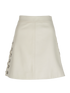 Chloe Lace-Up Mini Skirt, &pound;150, Clothing, White, Leather, Front view