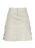 Chloe Lace-Up Mini Skirt, &pound;150, Clothing, White, Leather, Back view