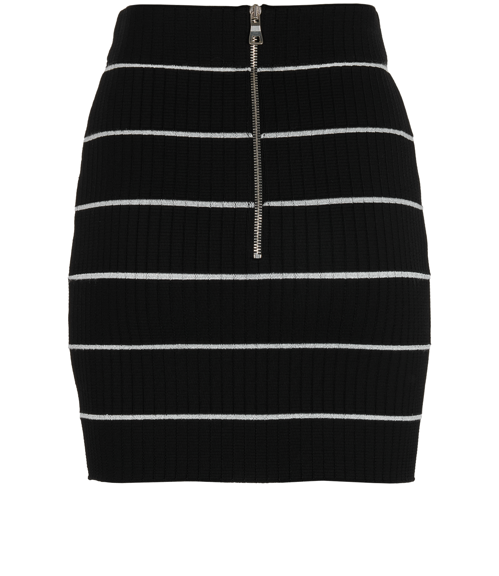 Balmain Striped Skirt, &pound;295, Clothing, Black, Viscose, Back view