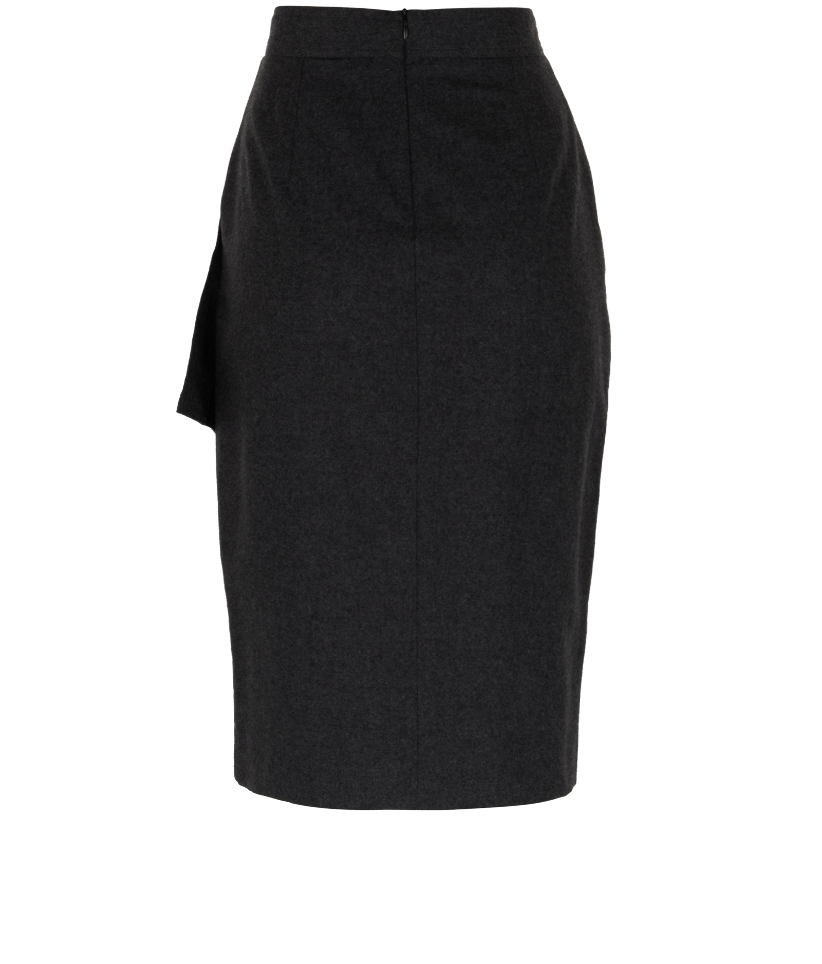 Max Mara Side Button Skirt, &pound;110, Clothing, Grey, Wool, Back view