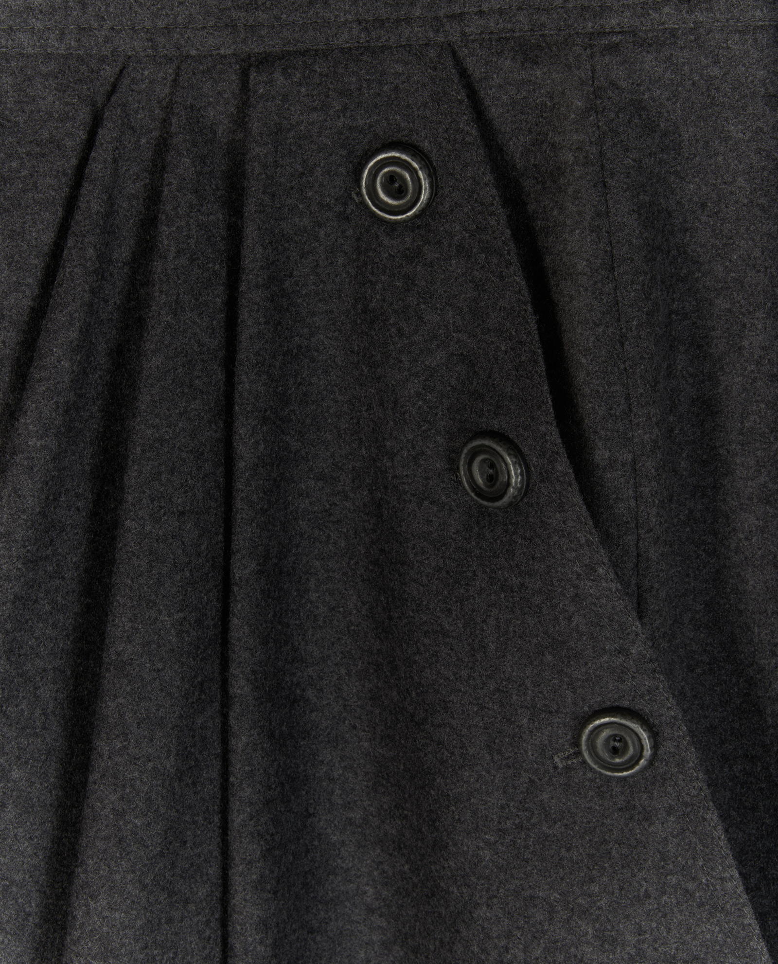 Max Mara Side Button Skirt, &pound;110, Clothing, Grey, Wool, Other view
