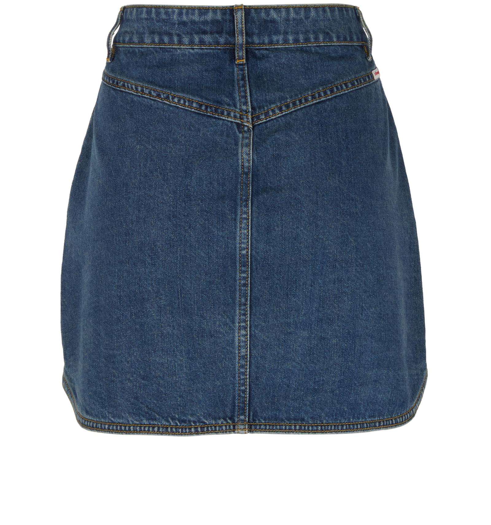 Self-Portrait Buttoned Mini Skirt, &pound;80, Clothing, Blue, Cotton, Back view